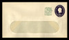 U.S. Scott # U 540b, 1958 3c (U534) + 1c Washington, Die 4 - Mint Envelope, UPSS Size 10-WINDOW