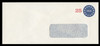 U.S. Scott # U 615 1989 25c Stars & U.S.A. - Round Design - Mint Envelope, UPSS Size 21-RIGHT WINDOW