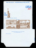 U.S. Scott # UC 53D 1980 30c U.S.A., Brown Statue of Liberty, Die Cutting Reversed - Mint Air Letter Sheet, UNFOLDED