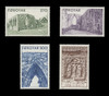FAROE ISLANDS Scott # 182-5, 1988 Kirkjubour Cathedral Ruins (Set of 4)
