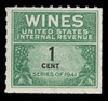 U.S. Scott #RE111, 1942 1c Wine Stamp