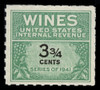 U.S. Scott #RE115, 1942 3 3/4c Wine Stamp