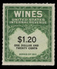 U.S. Scott #RE146, 1942 $1.20 Wine Stamp