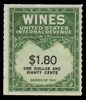U.S. Scott #RE151, 1942 $1.80 Wine Stamp