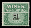 U.S. Scott #RE191, 1951 51c Wine Stamp