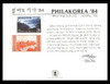 Brookman PS54/Scott SC99 1984 Philakorea '84 Souvenir Card