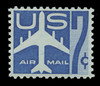 U.S. Scott # C  51, 1958 7c Jet Airliner, blue