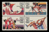 U.S. Scott # C 109 - 12, 1983 35c Summer Olympics, 1984 Issue (Block of 4)
