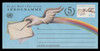 U.N.N.Y. Scott # UC 19, 1995 45c + 5c Letter & Winged Hand - Mint Air Letter Sheet, Folded