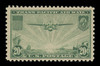 U.S. Scott # C  21x, 1937 25c "China Clipper" over Pacific, dark green (See Warranty)