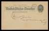 U.S. Scott # UX  10T1, 1891 1c Ulysses S. Grant, black on buff, Type I - Used Postal Card (See Warranty)