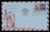 U.S. Scott #UC35 10c Jet & Globe Air Letter Sheet First Day Cover.  Anderson cachet, RED variety.  Unsigned.