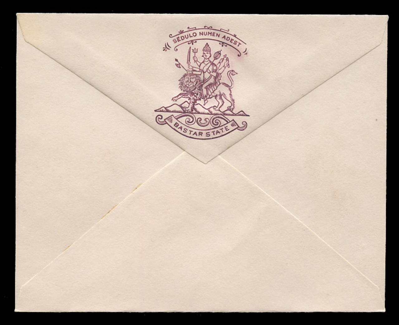 INDIA, Stationery, The Princely State of Bastar State - Maroon On White