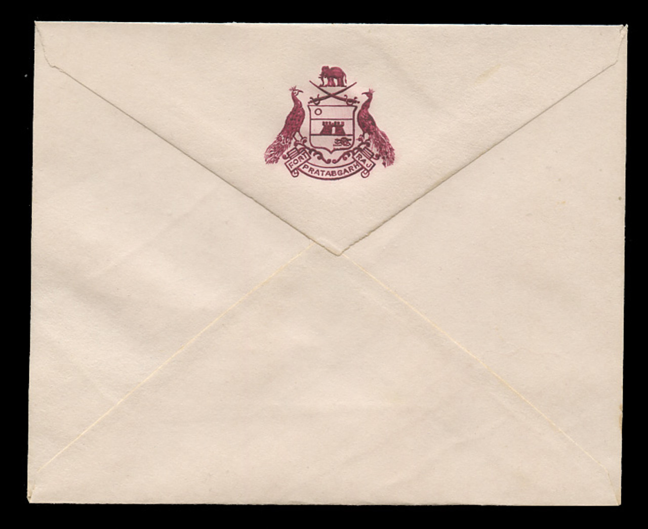 INDIA, Stationery, The Princely State of Pratabgarh - Maroon On White