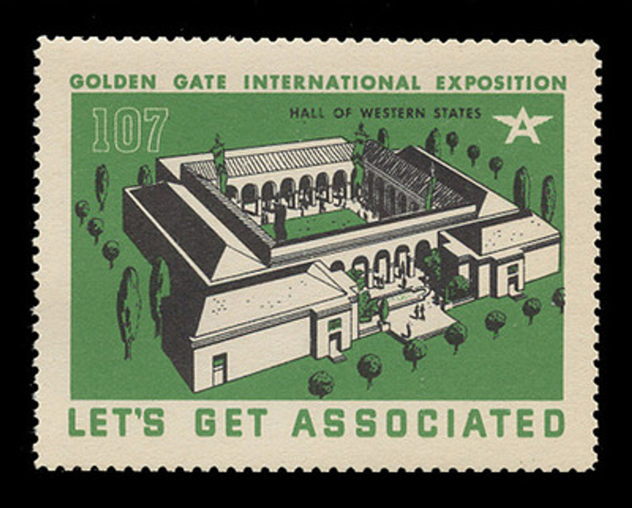 Associated Oil Company Poster Stamps of 1938-9 - #107, Hall of Western States