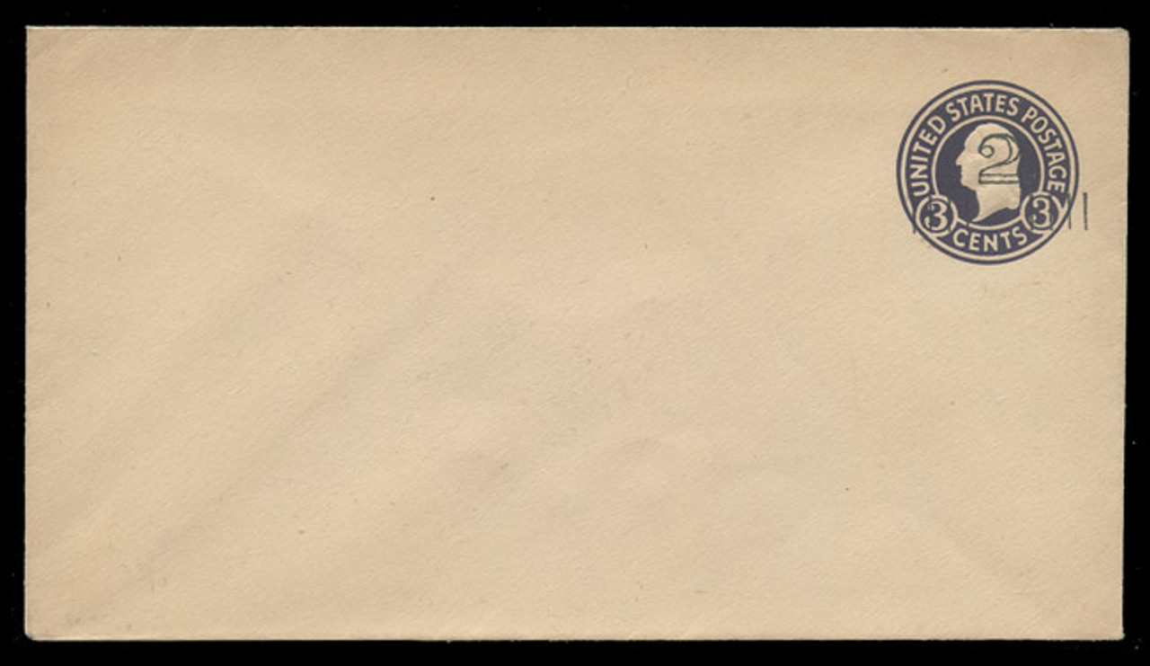 USA Scott # U 458c/10, UPSS 2866/19, 1920-1 2c (Type 3 Sch) on 3c (U436d) Washington, dark violet on white, Die 7 - Mint (See Warranty)