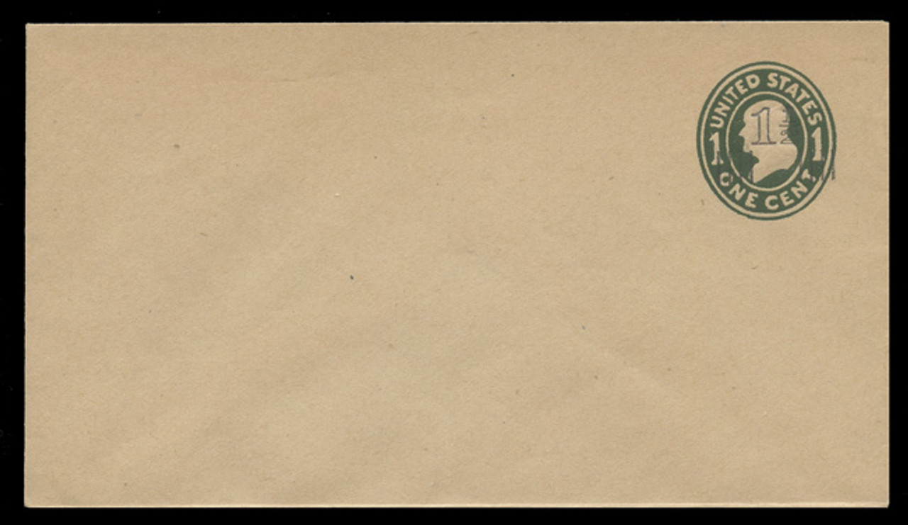 USA Scott # U 514/10, UPSS 3205/17, 1925 1 1/2c (Type 9 Sch) on 1c (U404) Franklin, green on manila, Die 1 - Mint (See Warranty)