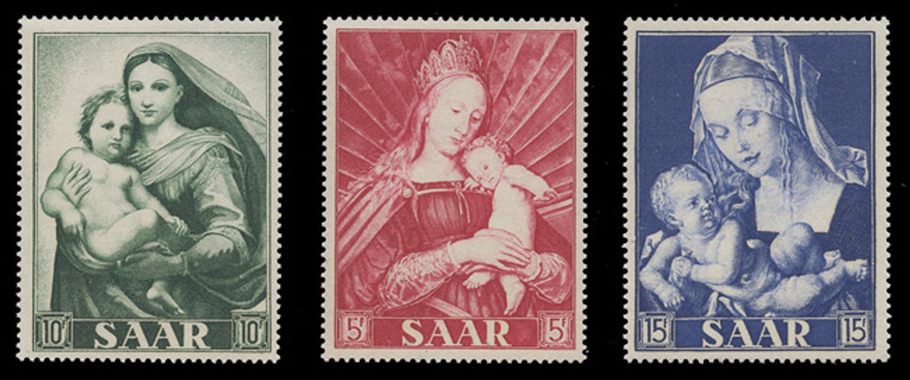 SAAR Scott # 250-2, 1954 Immaculate Conception (Set iof 3)