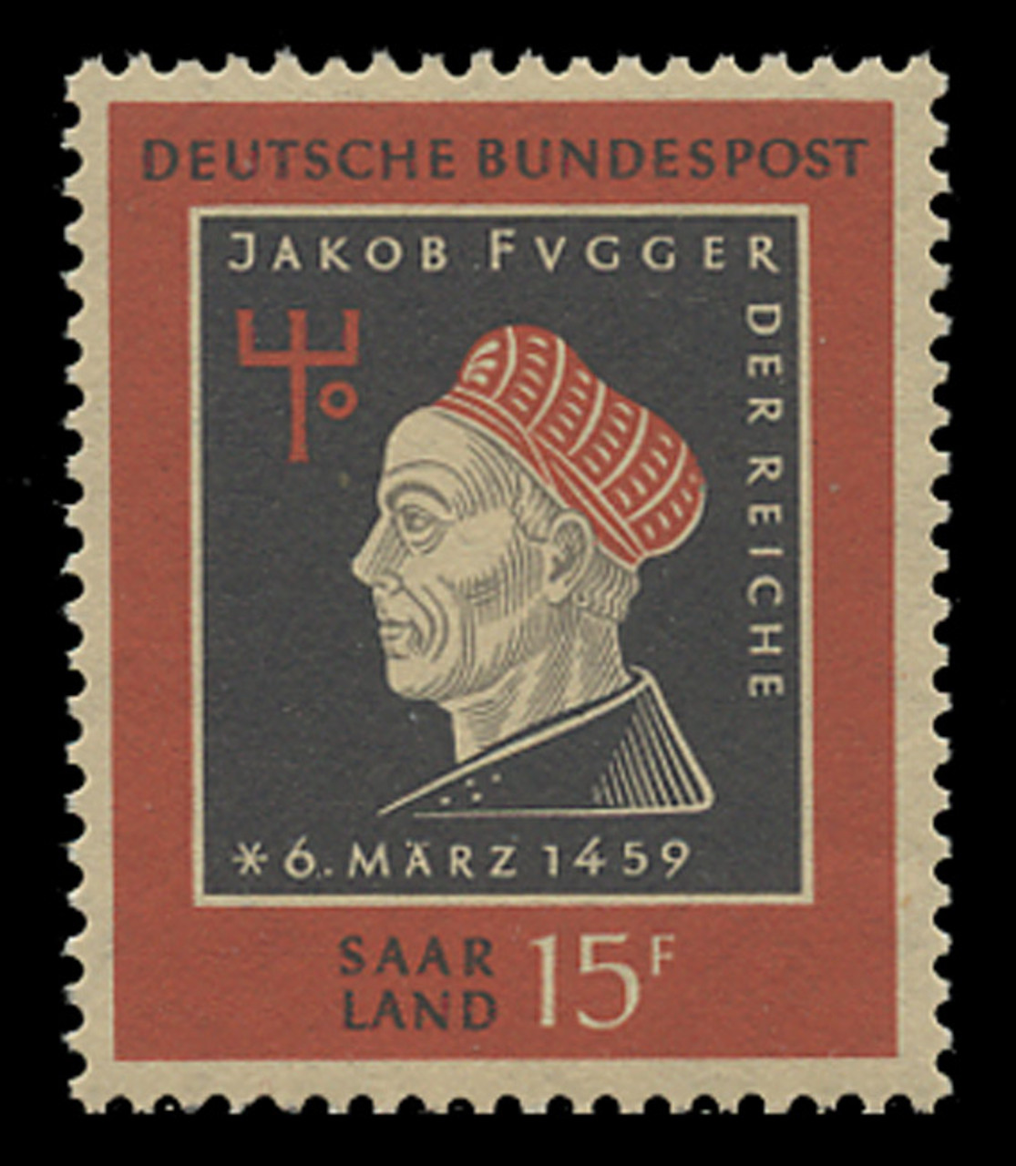 SAAR Scott # 319, 1959 Jakob Fugger, Businessman & Banker