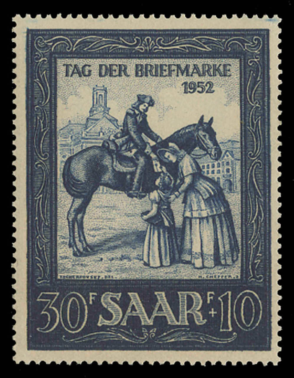 SAAR Scott # B  91, 1952 Stamp Day