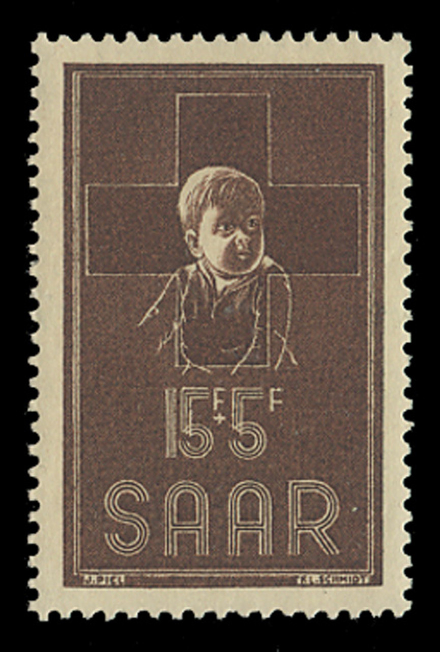SAAR Scott # B 100, 1954 Red Cross