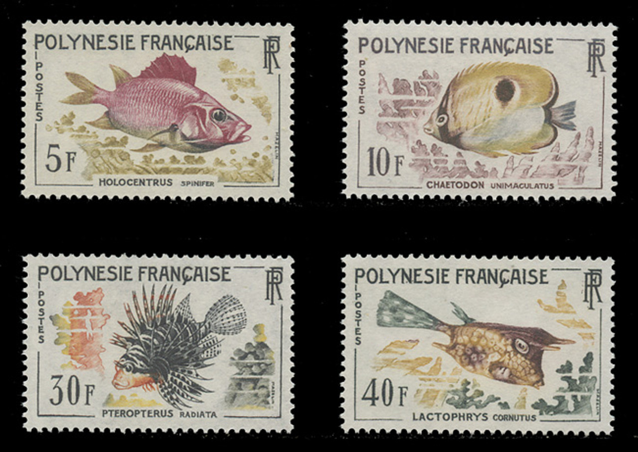FRENCH POLYNESIA Scott # 199-202, 1962 Fish (Set of 4)