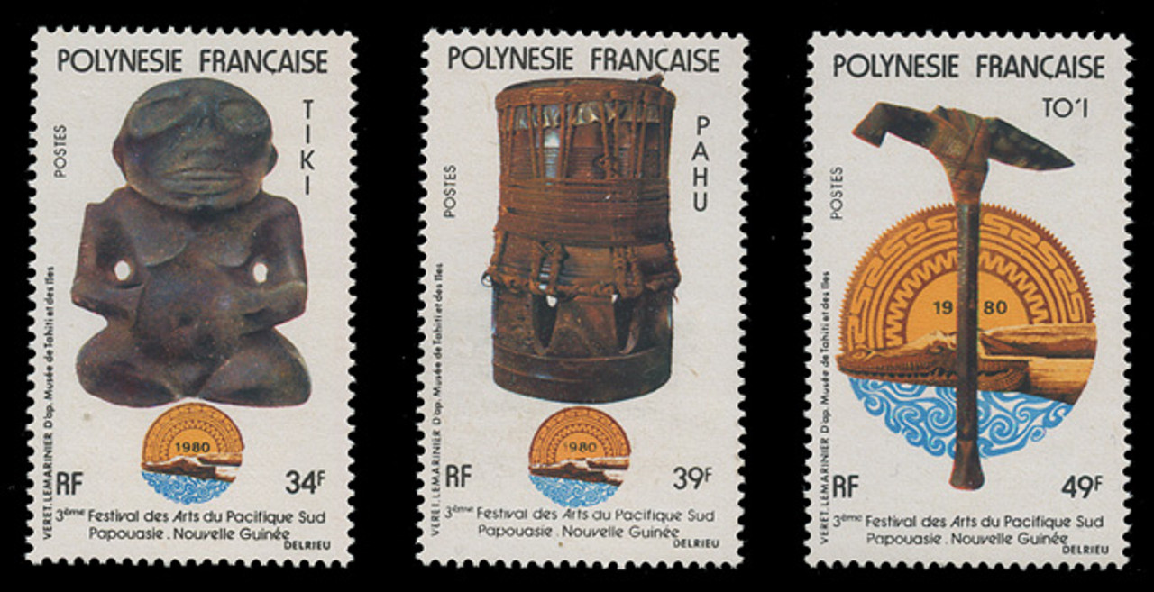 FRENCH POLYNESIA Scott # 334-6 1980 South Pacific Arts Festival (Set of 3)