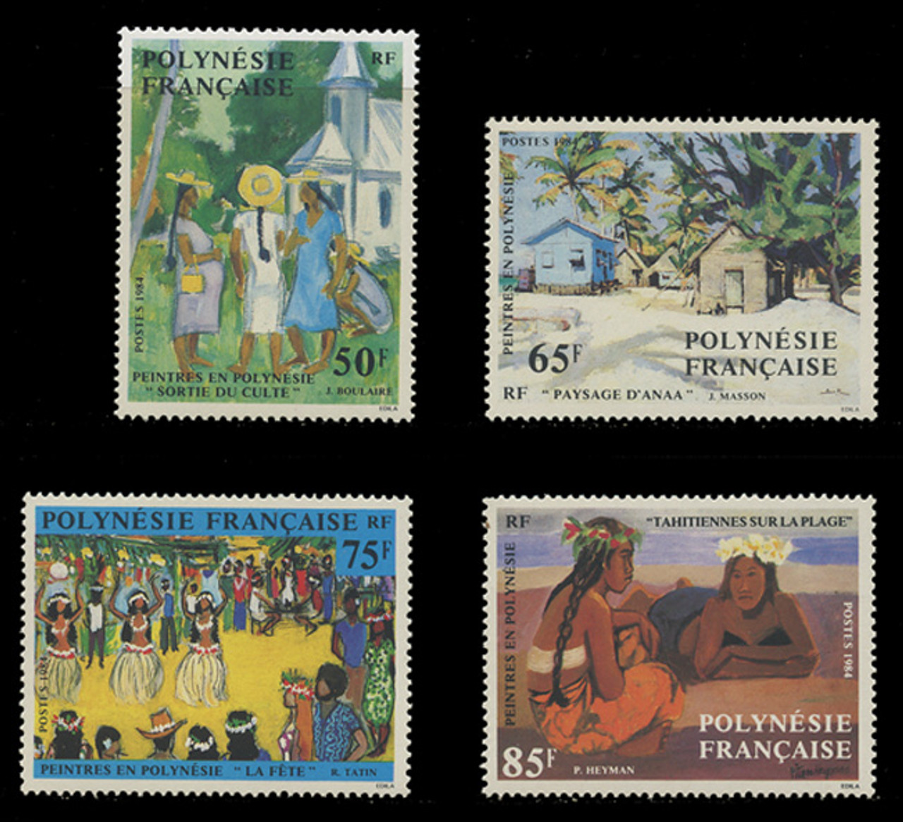 FRENCH POLYNESIA Scott # 404-7 1984 Faintings (Set of 4)