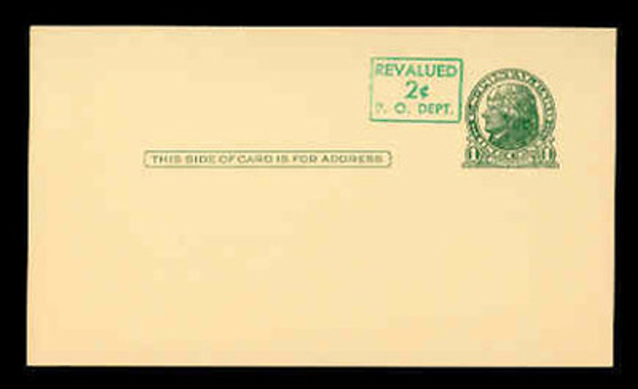 U.S. Scott # UX  39/UPSS #S56-1, 1952 2c on 1c Thomas Jefferson (UX27), green on buff - Mint Postal Card (See Warranty)