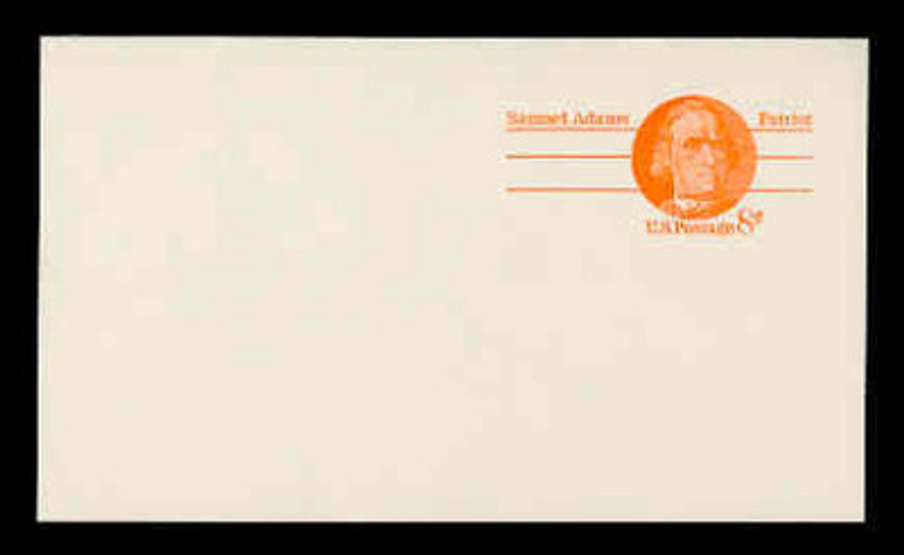 U.S. Scott # UX  66/UPSS #S83a, 1973 6c Samuel Adams - Patriot Series - Mint Postal Card, SMOOTH, DULL PAPER (See Warranty)