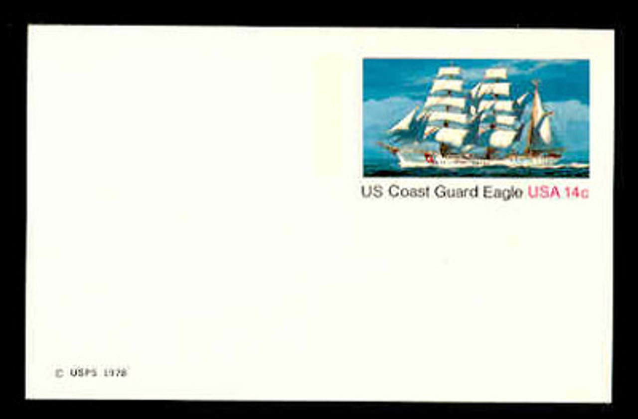 U.S. Scott # UX  76, 1978 14c U.S. Coast Guard Cutter, Eagle - Mint Postal Card