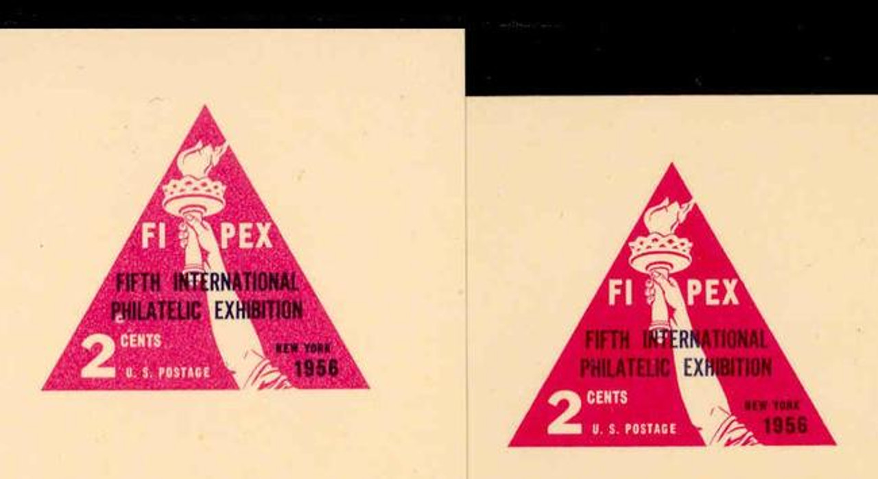 U.S. Scott # UX 44f, 1956 2c FIPEX Exhibition, rose pink shade