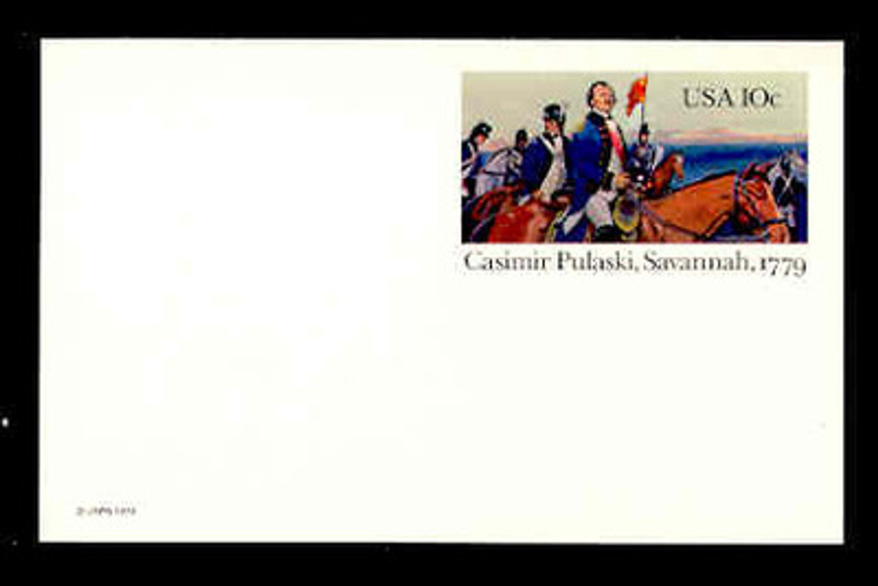 U.S. Scott # UX  79, 1979 10c Casimir Pulaski, Savannah - Patriot Series - Mint Postal Card