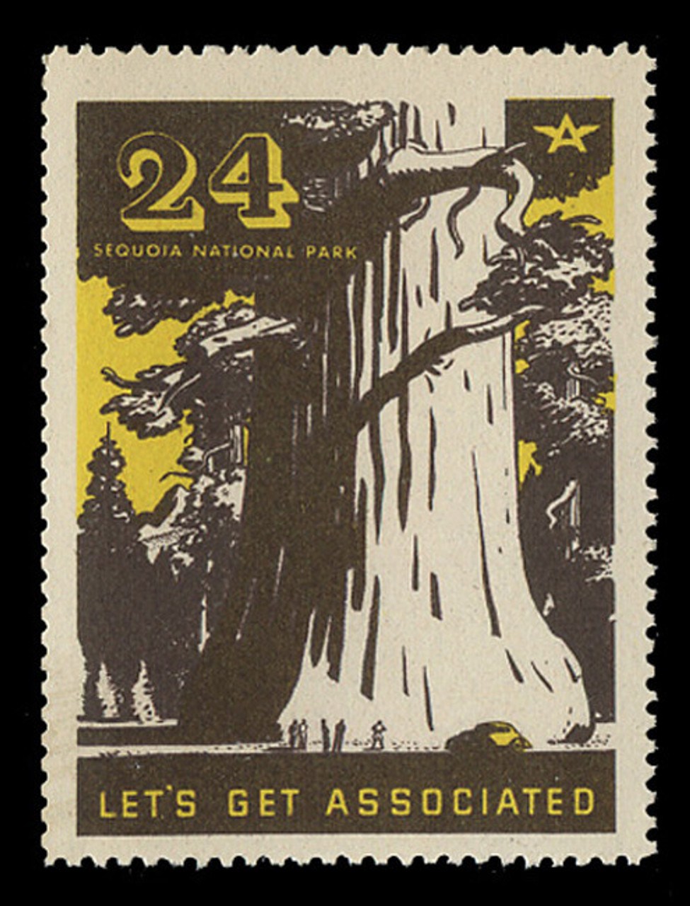Associated Oil Company Poster Stamps of 1938-9 - # 24, Sequoia National Park