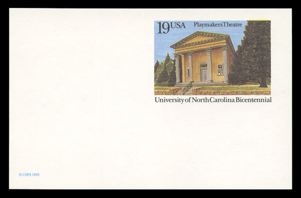 U.S. Scott # UX 170, 1993 19c University of North Carolina Bicentennial - Mint Postal Card