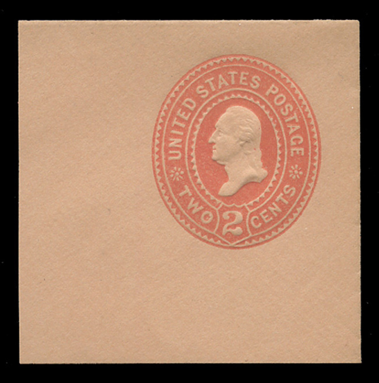 USA Scott # U 369, 1899 2c Washington, Scott Die U80, carmine on oriental buff - Mint Full Corner