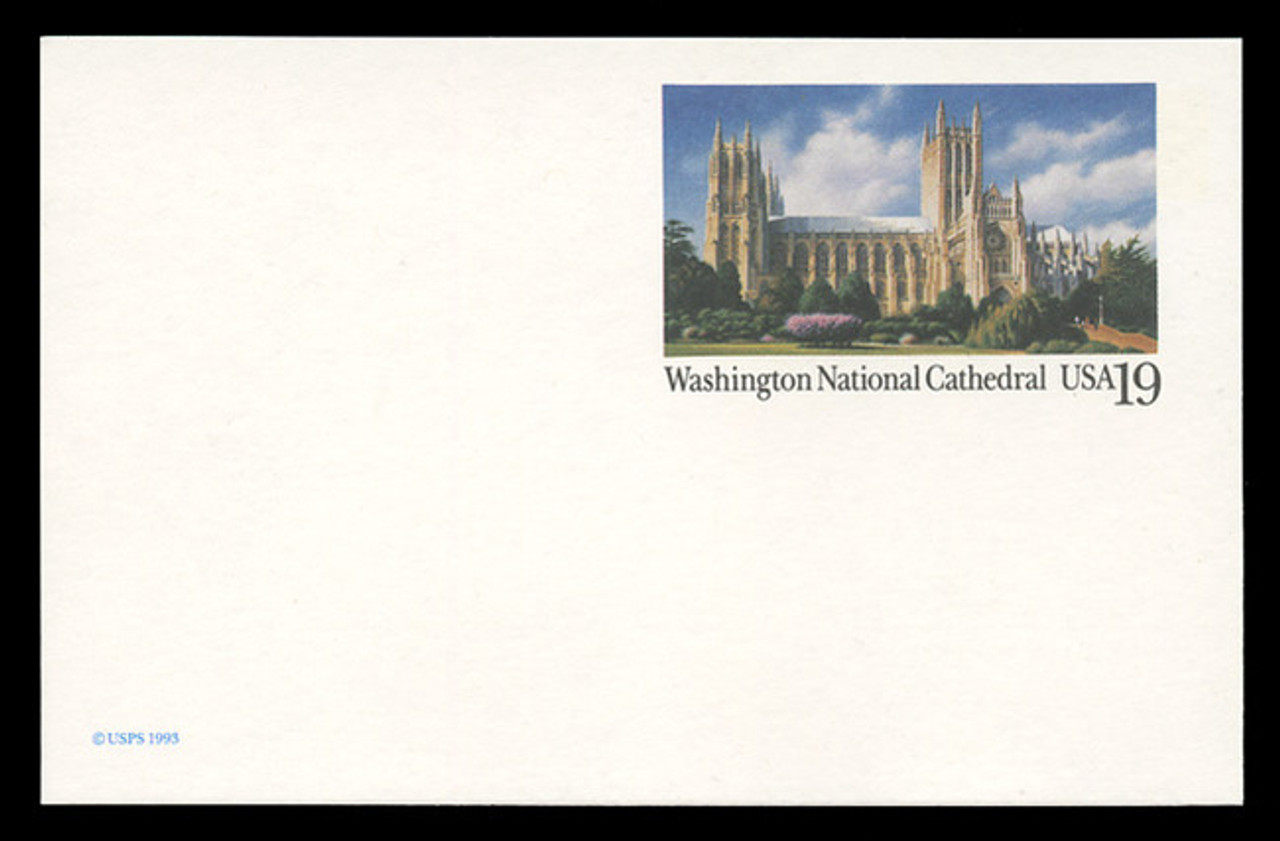 U.S. Scott # UX 166, 1993 19c Washington National Cathedral - Mint Postal Card