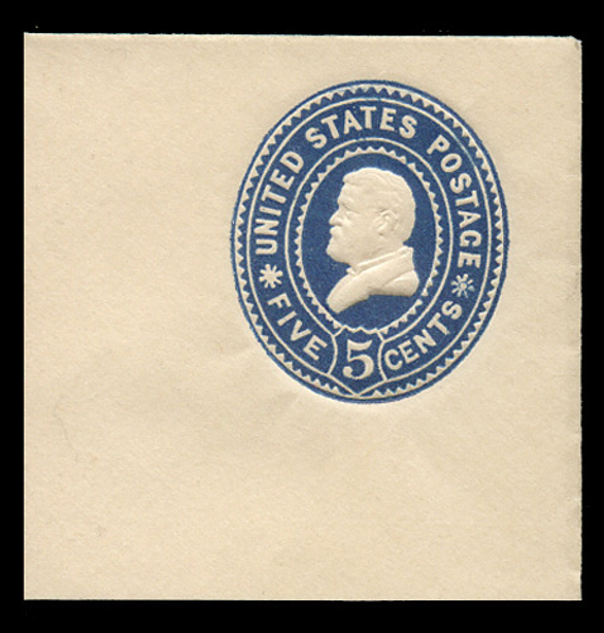 USA Scott # U 377, 1899 5c Grant, Scott Die U84, blue on white - Mint Full Corner