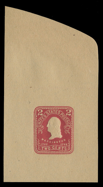 USA Scott # U 389, 1903 2c Washington, Scott Die U86, carmine on manila - Mint Full Corner (See Warranty)
