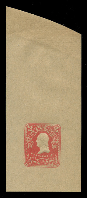 USA Scott # U 399b, 1904 2c Washington, Scott Die 89 (recut), red on manila - Mint Full Corner (See Warranty)