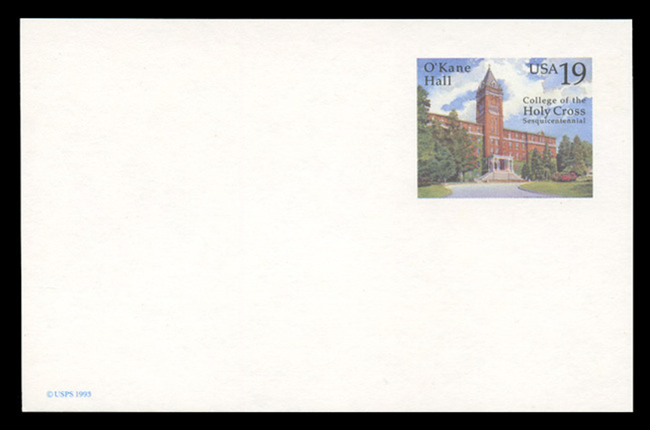 U.S. Scott # UX 171, 1993 19c College of the Holy Cross Sesquicentennial - Mint Postal Card