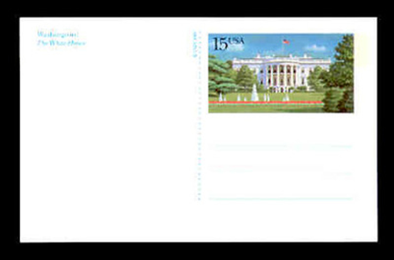 U.S. Scott # UX 143, 1989 15c The White House - Mint Picture Postal Card