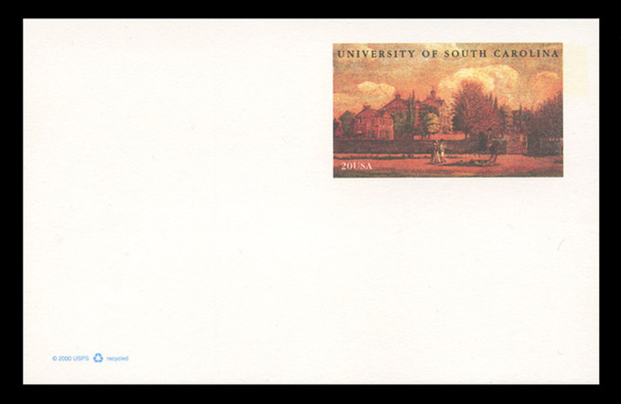 U.S. Scott # UX 362, 2001 20c University of South Carolina - Mint Postal Card