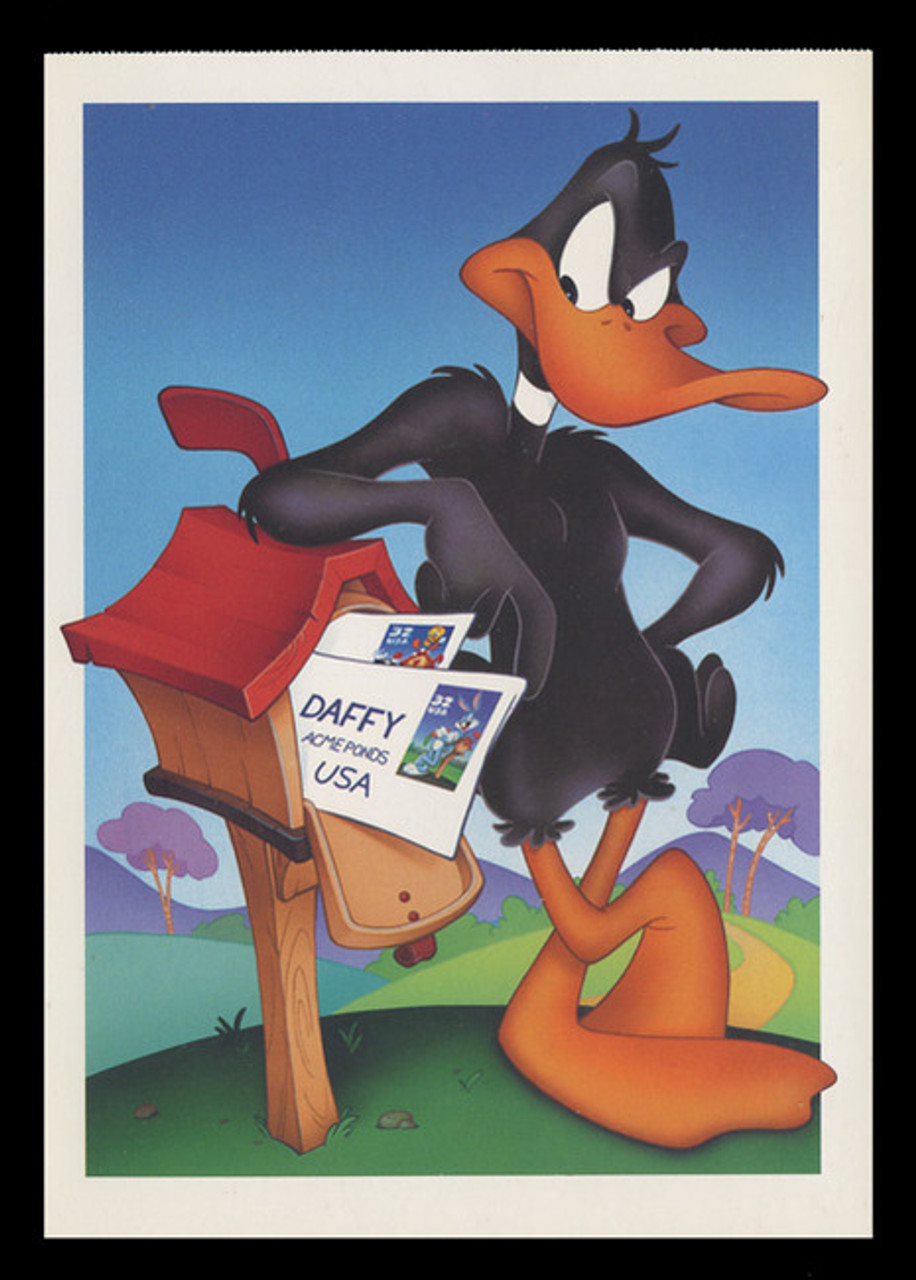 U.S. Scott # UX 304, 1998 20c Warner Brothers, Daffy Duck - Mint Picture Postal Card
