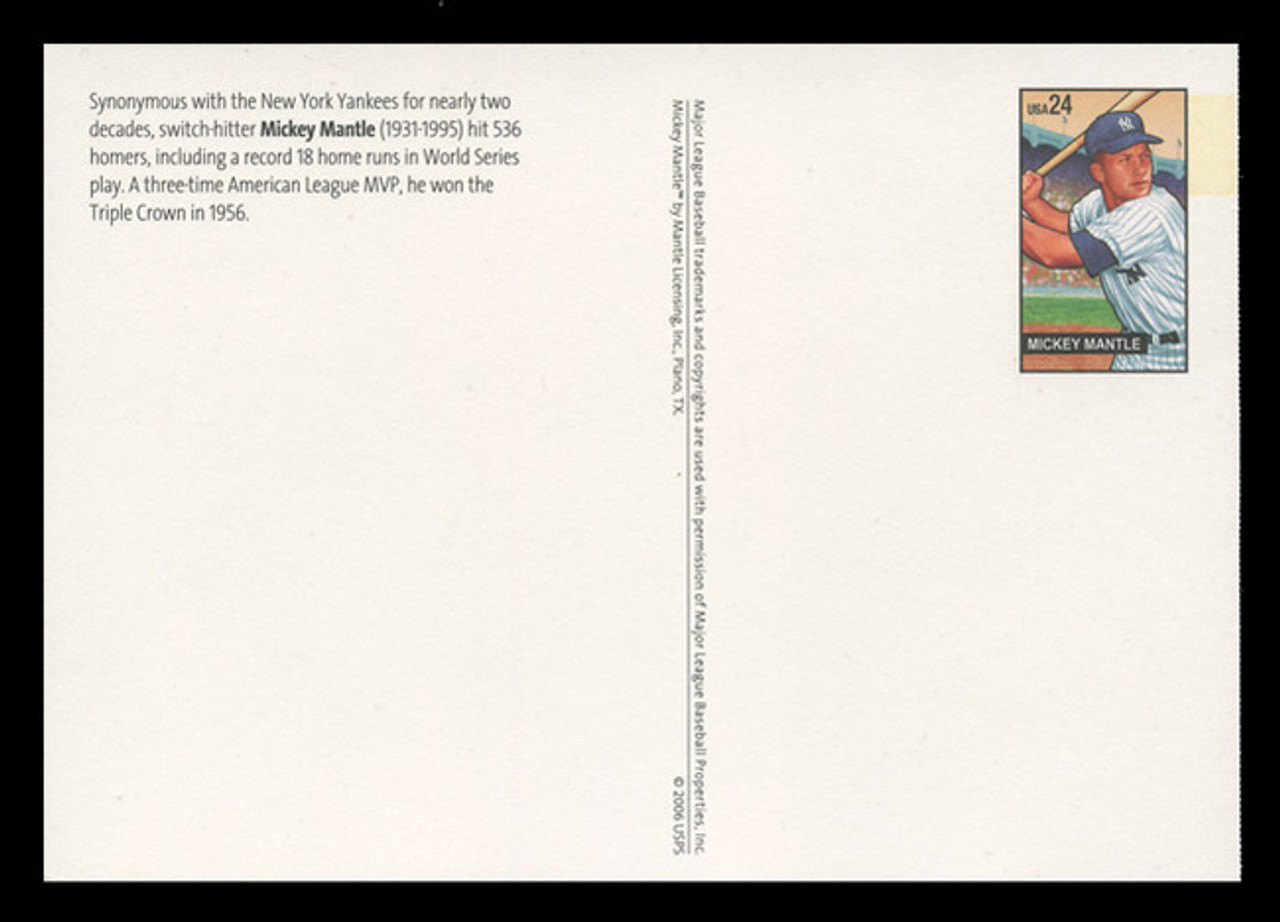 U.S. Scott # UX 454-7, 2006 24c Baseball Sluggers - Mint Picture Postal Card Set of 4