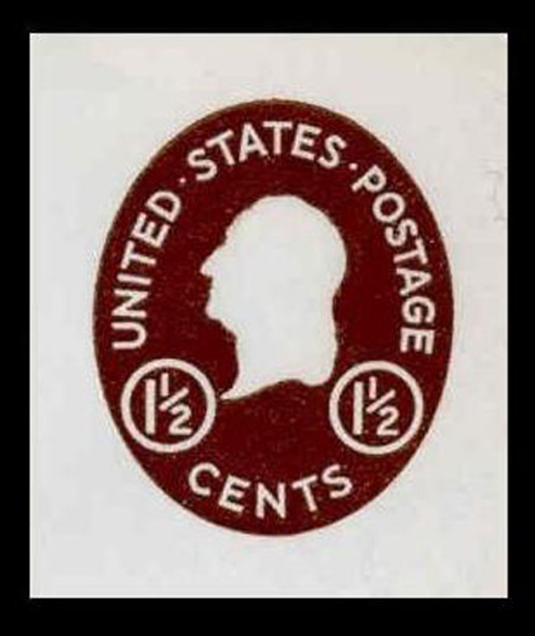 USA Scott # U 535, 1952 1½c Washington - Mint Cut Square