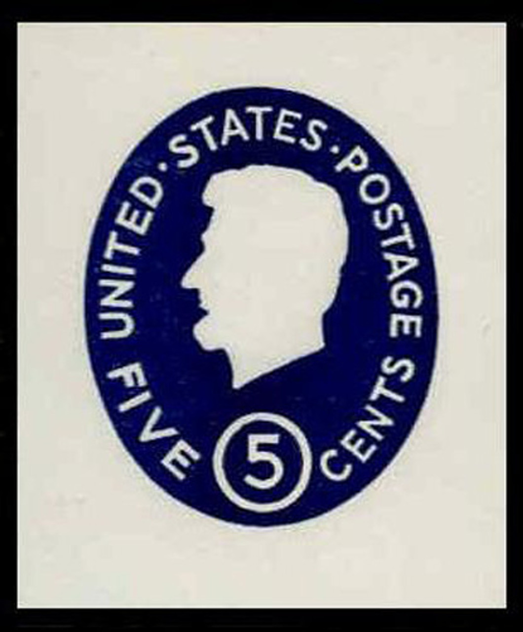 USA Scott # U 544b 1962 5c Lincoln, Die 3 - Mint Cut Square