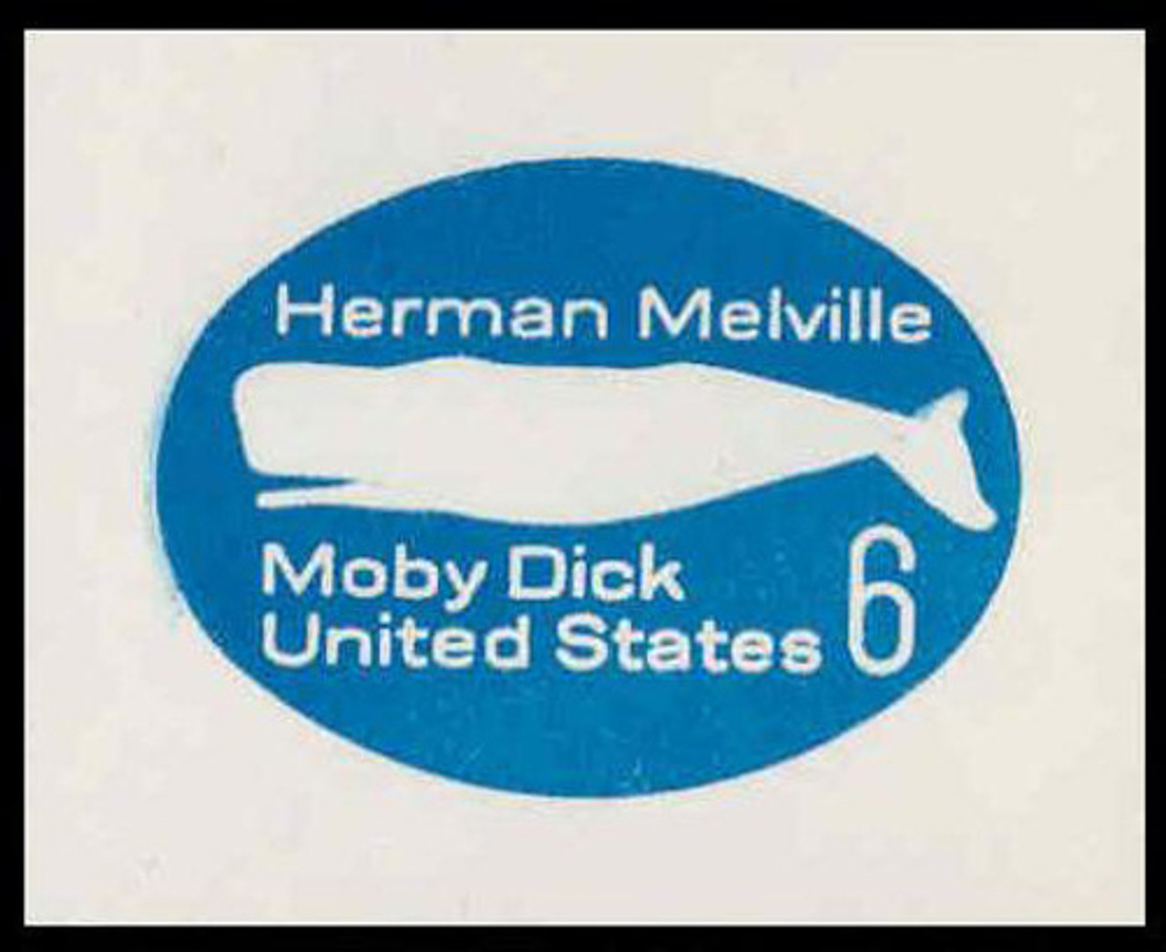 USA Scott # U 554 1970 6c Herman Melville, Moby Dick - Mint Cut Square