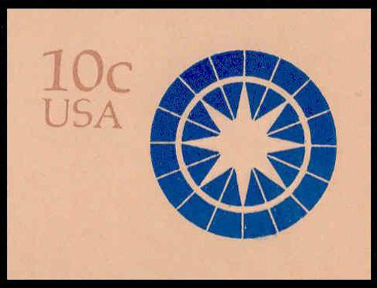 USA Scott # U 571 1975 10c Seafaring Tradition - Compass - Mint Cut Square