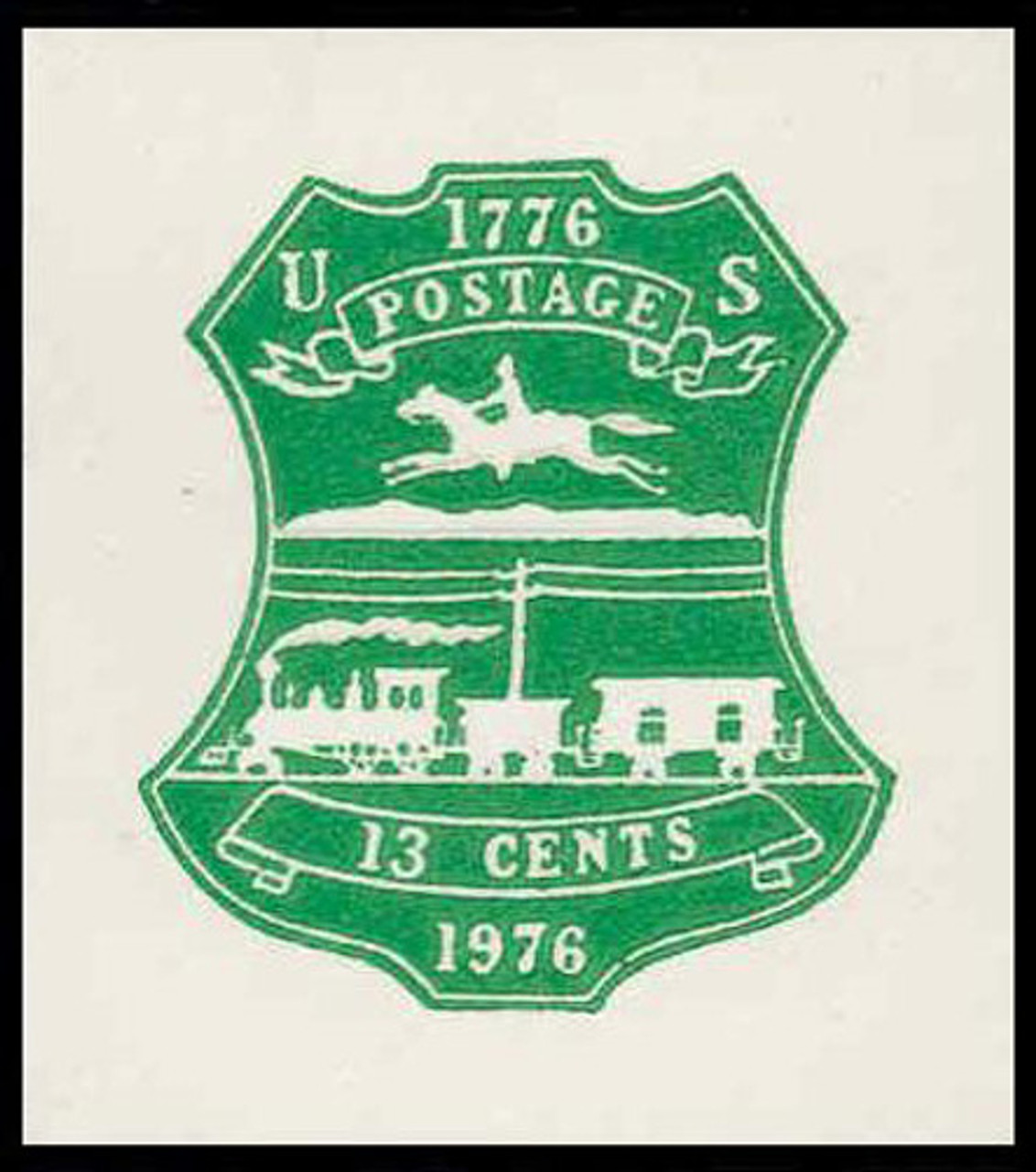 USA Scott # U 582 1976 13c Centennial Envelope - Mint Cut Square